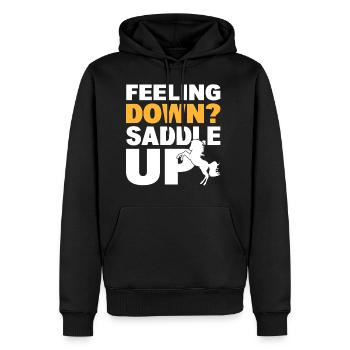 Equestrian Riding Riding Instructor - Men's Premium Hoodie - black - Front - Nico (187cm) & Julia (174cm)