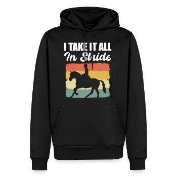 Horse Racing Equestrian - Men's Premium Hoodie - black - Front - Nico (187cm) & Julia (174cm)