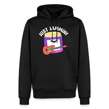 Funny Jam Guitarist Food Scientist - Men's Premium Hoodie - black - Front - Nico (187cm) & Julia (174cm)