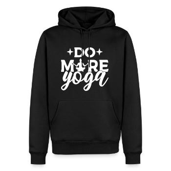 Do More Yoga Yoga Instructor - Men's Premium Hoodie - black - Front - Nico (187cm) & Julia (174cm)