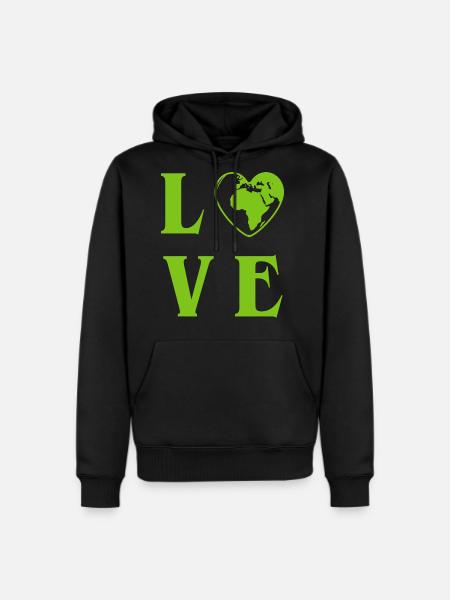 Love Planet Earth - Men's Premium Hoodie - black