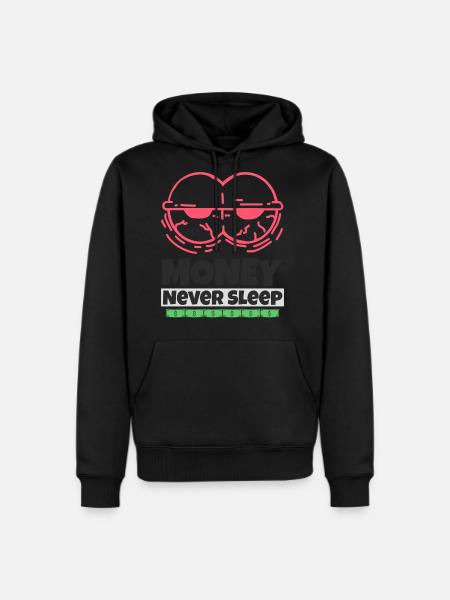 Money Never Sleep - Men's Premium Hoodie - black