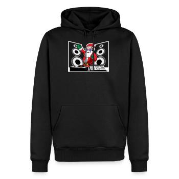 Funny Christmas DJ Deejay Santa Claus - Men's Premium Hoodie - black - Front - Nico (187cm) & Julia (174cm)