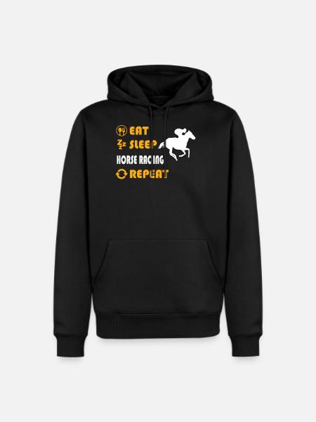 Horse Racing - gift for men and women - Men's Premium Hoodie - black