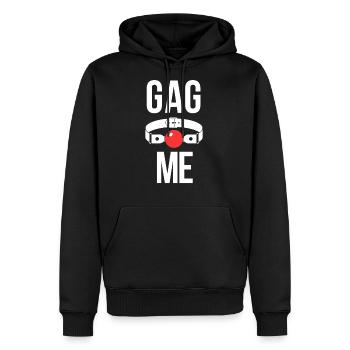 Gag Me Bdsm Fetish Ballgag Slave Submissive Tee - Men's Premium Hoodie - black - Front - Nico (187cm) & Julia (174cm)