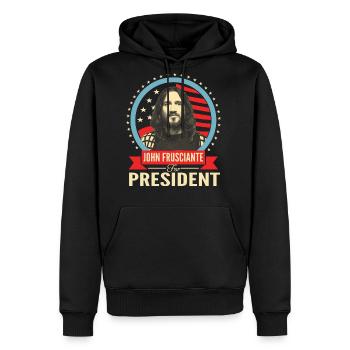 John Frusciante for president - Men's Premium Hoodie - black - Front - Nico (187cm) & Julia (174cm)