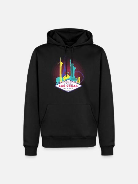 Las Vegas Skyline - Welcome to Fabulous Las Vegas - Men's Premium Hoodie - black