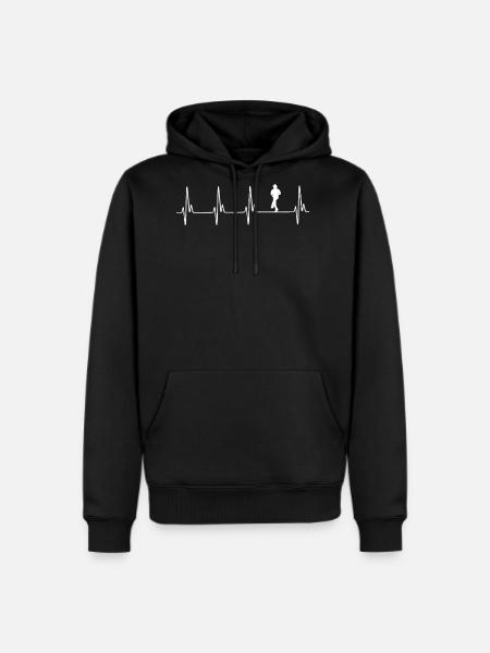 Line Dance EKG - Men's Premium Hoodie - black