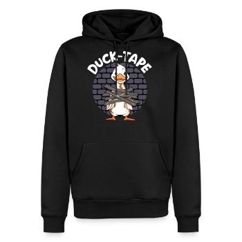 Duck rubber duct tape duck tape - Men's Premium Hoodie - black - Front - Nico (187cm) & Julia (174cm)