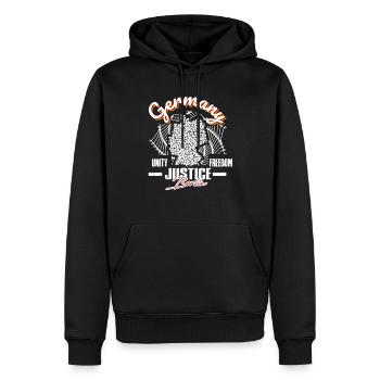 Germany - Men's Premium Hoodie - black - Front - Nico (187cm) & Julia (174cm)