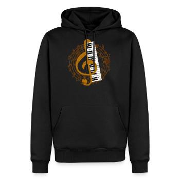 Piano Music Classical Music - Men's Premium Hoodie - black - Front - Nico (187cm) & Julia (174cm)