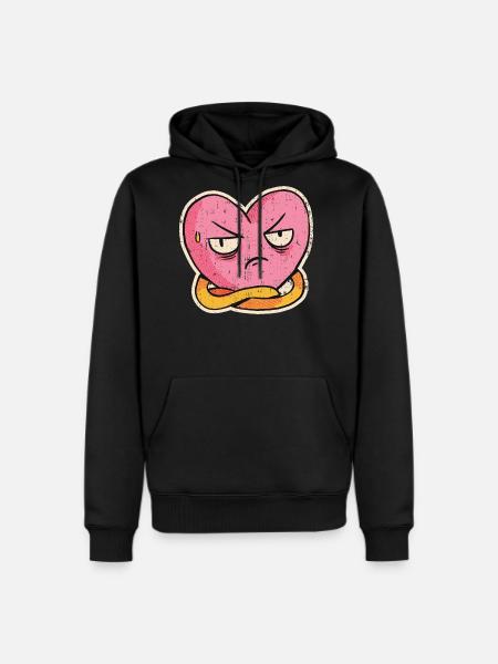 Disgusted Heart - Men's Premium Hoodie - black