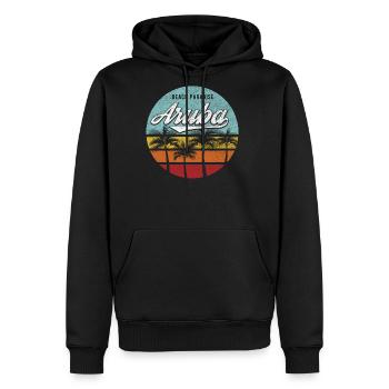 Aruba Caribbean - Men's Premium Hoodie - black - Front - Nico (187cm) & Julia (174cm)