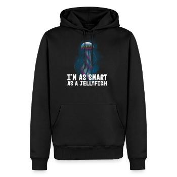 I'm As Smart As A Jelly Fish - Men's Premium Hoodie - black - Front - Nico (187cm) & Julia (174cm)