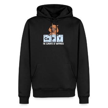 Capybara - Men's Premium Hoodie - black - Front - Nico (187cm) & Julia (174cm)