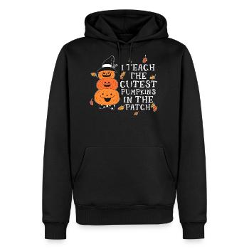 Cutest Pumpkins - Men's Premium Hoodie - black - Front - Nico (187cm) & Julia (174cm)