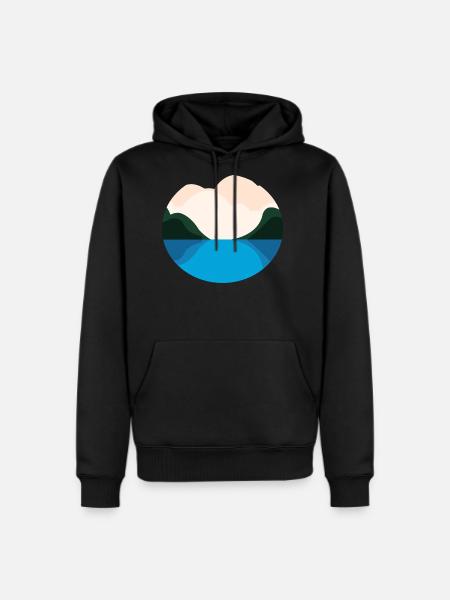 Lake Landscape - Men's Premium Hoodie - black