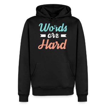 Speech Language Therapy Teacher - Men's Premium Hoodie - black - Front - Nico (187cm) & Julia (174cm)