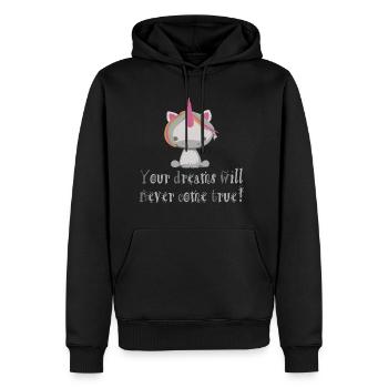 Unicorn Dashed Dreams - Men's Premium Hoodie - black - Front - Nico (187cm) & Julia (174cm)