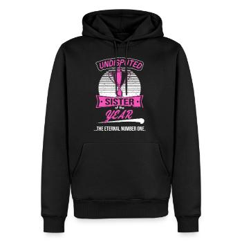 Sister of the year Award Trophy for Birthday of - Men's Premium Hoodie - black - Front - Nico (187cm) & Julia (174cm)