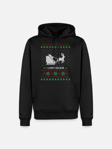 Ugly christmas sweater - Men's Premium Hoodie - black