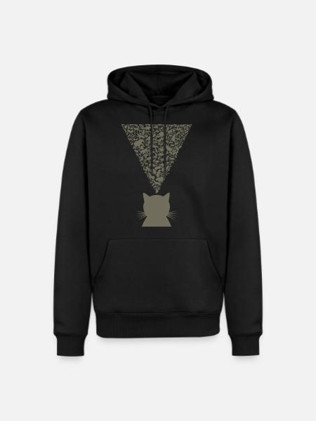 Funny Cat - Men's Premium Hoodie - black