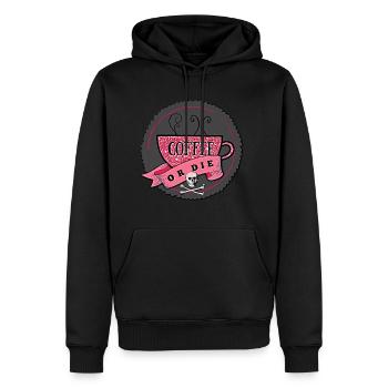 Coffee or DIE - Men's Premium Hoodie - black - Front - Nico (187cm) & Julia (174cm)