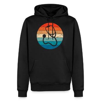 Stethoscope - Men's Premium Hoodie - black - Front - Nico (187cm) & Julia (174cm)