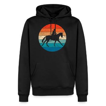 Equestrian Sport - Men's Premium Hoodie - black - Front - Nico (187cm) & Julia (174cm)