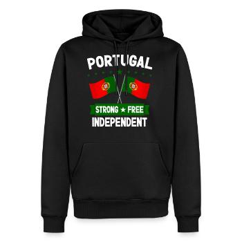 Portugal - Men's Premium Hoodie - black - Front - Nico (187cm) & Julia (174cm)