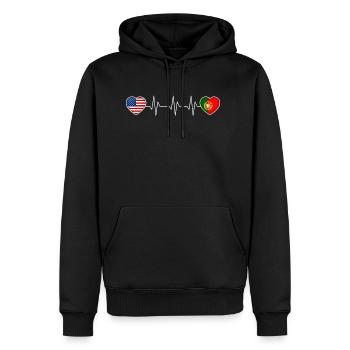Portugal - Men's Premium Hoodie - black - Front - Nico (187cm) & Julia (174cm)