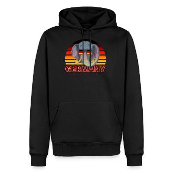 Germany - Men's Premium Hoodie - black - Front - Nico (187cm) & Julia (174cm)
