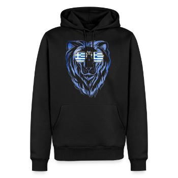 Greece - Men's Premium Hoodie - black - Front - Nico (187cm) & Julia (174cm)