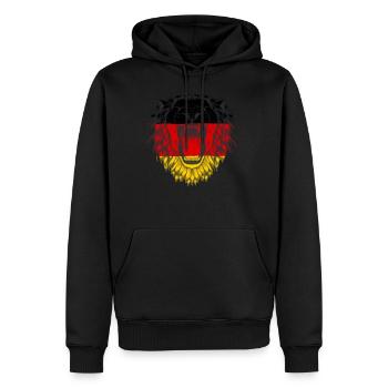 Germany - Men's Premium Hoodie - black - Front - Nico (187cm) & Julia (174cm)