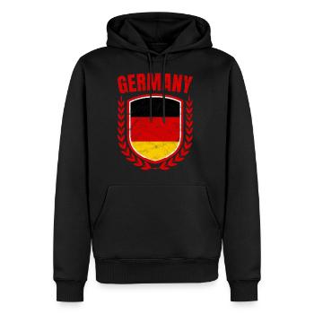 Germany - Men's Premium Hoodie - black - Front - Nico (187cm) & Julia (174cm)