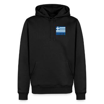 Greece - Men's Premium Hoodie - black - Front - Nico (187cm) & Julia (174cm)