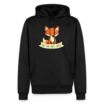 Oh For Fox Sake - Men's Premium Hoodie - black - Front - Nico (187cm) & Julia (174cm)