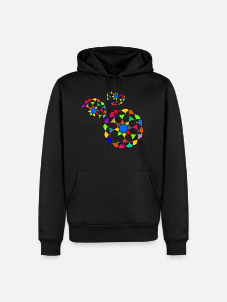 Abstract Bottom Print - Men's Premium Hoodie - black