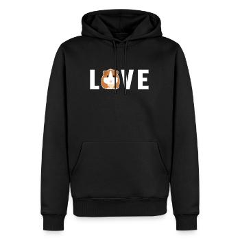 Love Long Hair American Crested Cavy Caviidae - Men's Premium Hoodie - black - Front - Nico (187cm) & Julia (174cm)