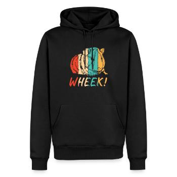 Retro American Crested Cavy Caviidae Long Hair - Men's Premium Hoodie - black - Front - Nico (187cm) & Julia (174cm)