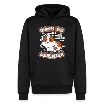 Guinea Pig Whisperer Cavy Caviidae Long Hair - Men's Premium Hoodie - black - Front - Nico (187cm) & Julia (174cm)