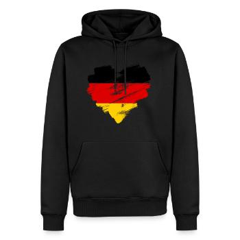 Germany - Men's Premium Hoodie - black - Front - Nico (187cm) & Julia (174cm)
