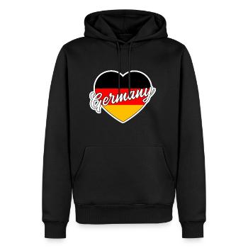 Germany - Men's Premium Hoodie - black - Front - Nico (187cm) & Julia (174cm)