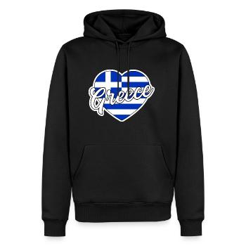 Greece - Men's Premium Hoodie - black - Front - Nico (187cm) & Julia (174cm)