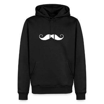 Handlebar mustache - Men's Premium Hoodie - black - Front - Nico (187cm) & Julia (174cm)