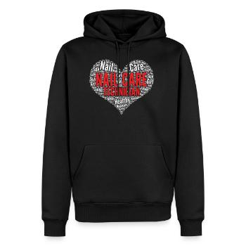 Nail care technician Heart Shape Word Cloud - Men's Premium Hoodie - black - Front - Nico (187cm) & Julia (174cm)