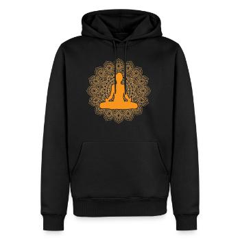 Transcendental Meditation Transcendental Yogi - Men's Premium Hoodie - black - Front - Nico (187cm) & Julia (174cm)