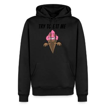 Funny Scary Ice Cream Cone Summertime Horror Spook - Men's Premium Hoodie - black - Front - Nico (187cm) & Julia (174cm)