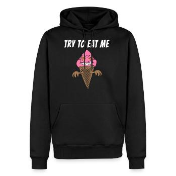 Funny Scary Ice Cream Cone Summertime Horror Spook - Men's Premium Hoodie - black - Front - Nico (187cm) & Julia (174cm)