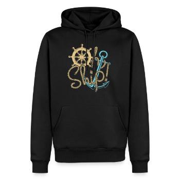 Ship sailing sailboat motor boat - Men's Premium Hoodie - black - Front - Nico (187cm) & Julia (174cm)